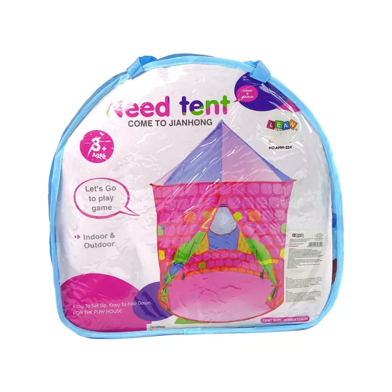 LEAN TOYS Tentpaleis prinsessenburcht basis voor kinderen roze