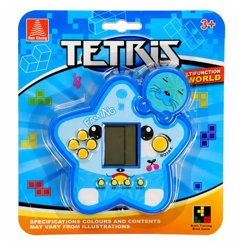 LEAN TOYS Tetris Star elektronisch spel - blauw