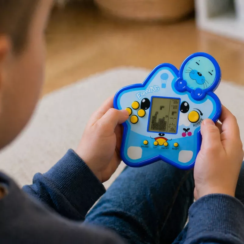 LEAN TOYS Tetris Star elektronisch spel - blauw