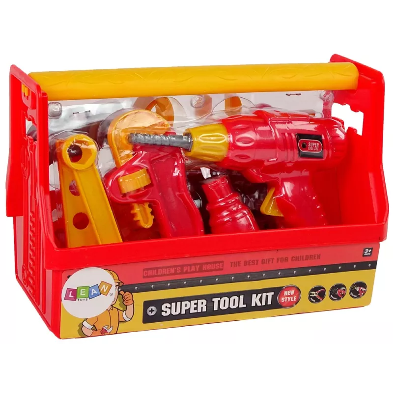 LEAN TOYS gereedschapskist hamer tang rood