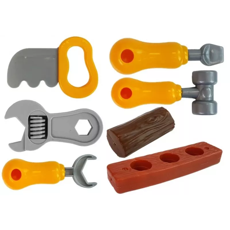 LEAN TOYS gereedschapset rugzak werkplaats oranje en grijs