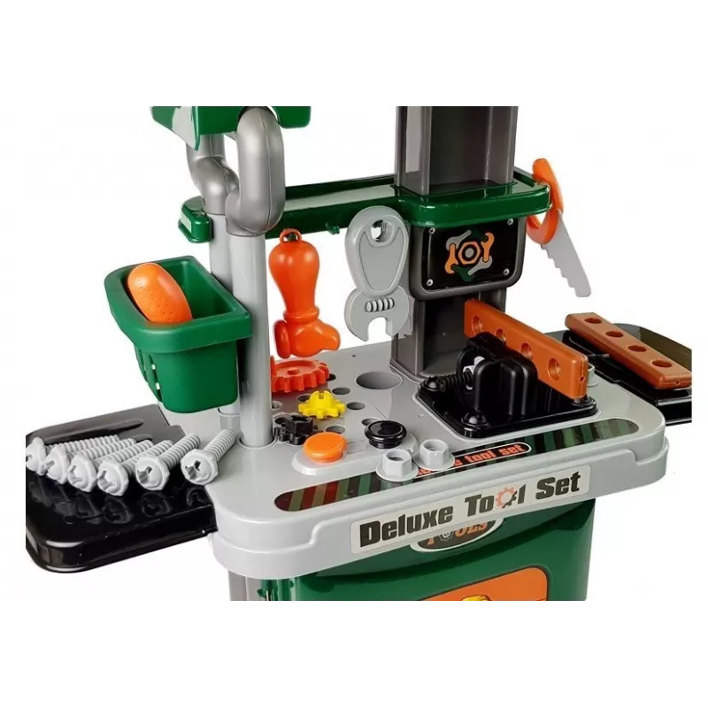 LEAN TOYS gereedschapset in trolley werkplaats zaag schroevendraaier