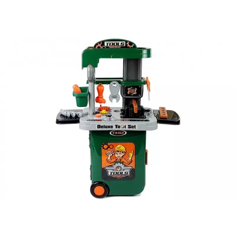 LEAN TOYS gereedschapset in trolley werkplaats zaag schroevendraaier