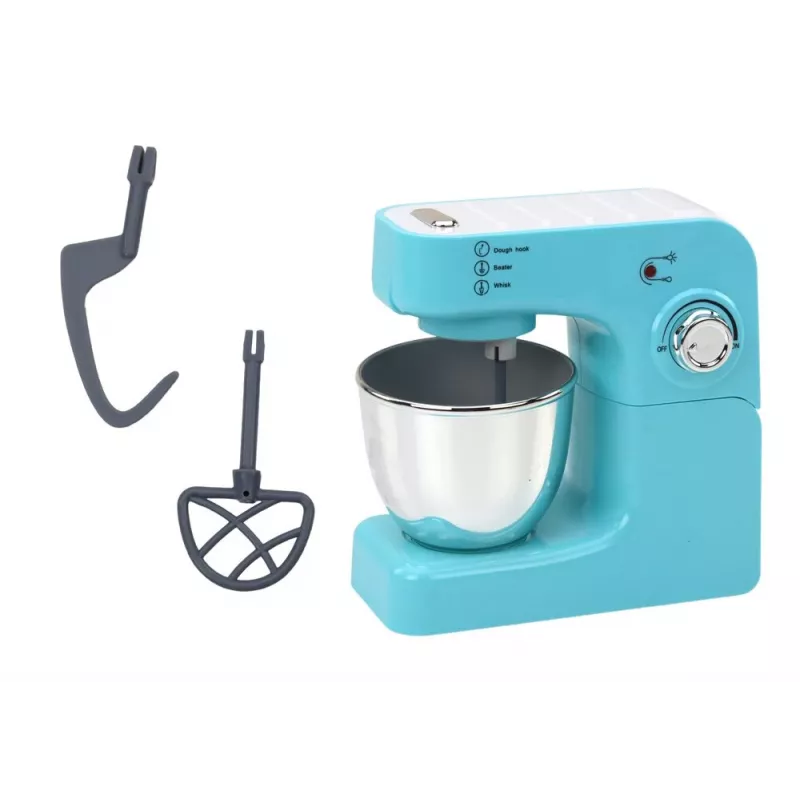 LEAN TOYS speelgoed planetaire keukenrobot met 3 verwisselbare opzetstukken, turquoise