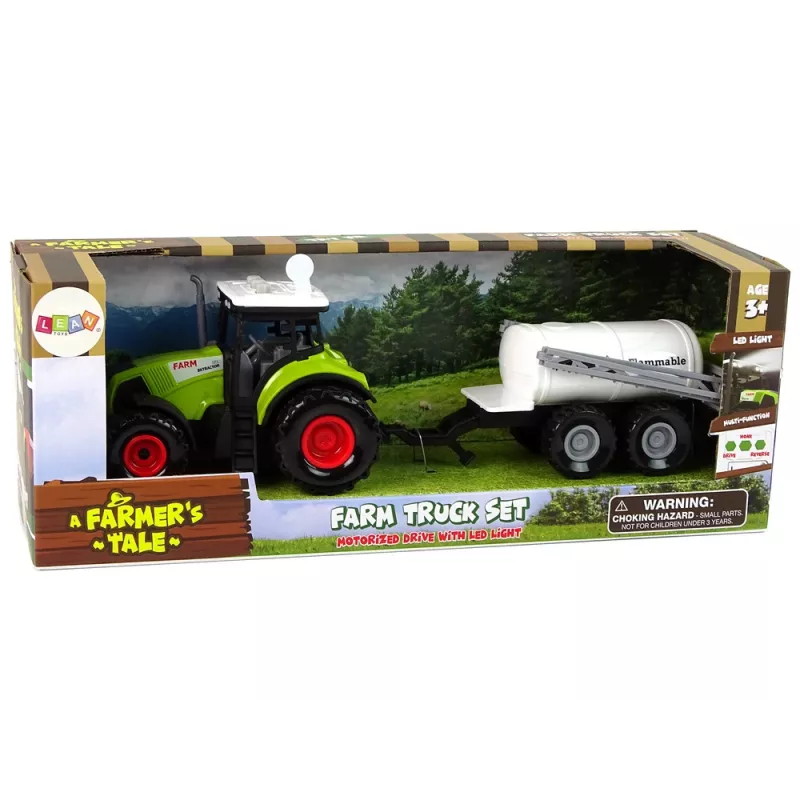 LEAN TOYS Tractor voor kinderen met aanhanger boerderijauto