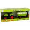 LEAN TOYS Tractor met grote aanhangwagen Green Farm