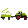 LEAN TOYS Tractor met grote aanhangwagen Green Farm