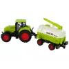 LEAN TOYS Tractor met grote aanhangwagen Green Farm
