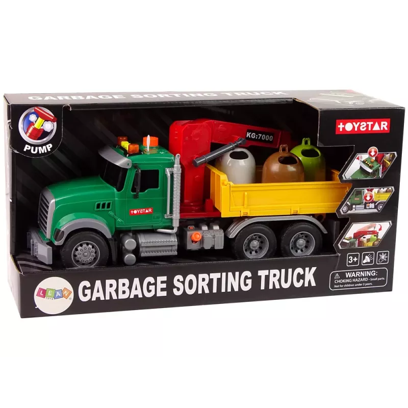 LEAN TOYS Truck auto kraan transport vuilnisbak geluid