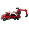 LEAN TOYS Truck met graafmachine tractor graafmachine geluid licht