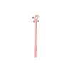 LEAN TOYS eenhoorn balpen zwarte dop navulling mix wit roze 0,5mm