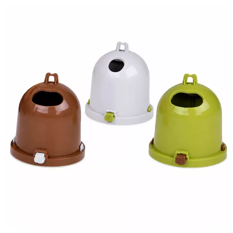 LEAN TOYS afval-sorteervrachtwagen met kraan, containers, wrijvingsaandrijving, licht en geluid
