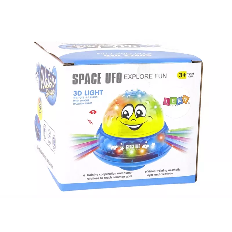 LEAN TOYS Waterbal UFO diodes vrolijke muziek roze