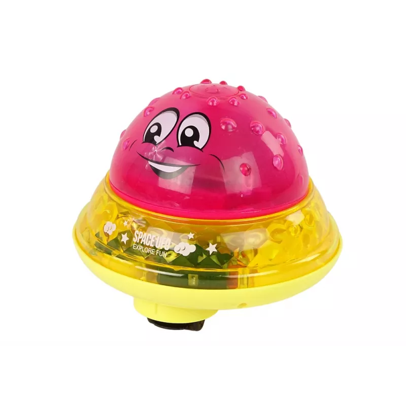 LEAN TOYS Waterbal UFO diodes vrolijke muziek roze