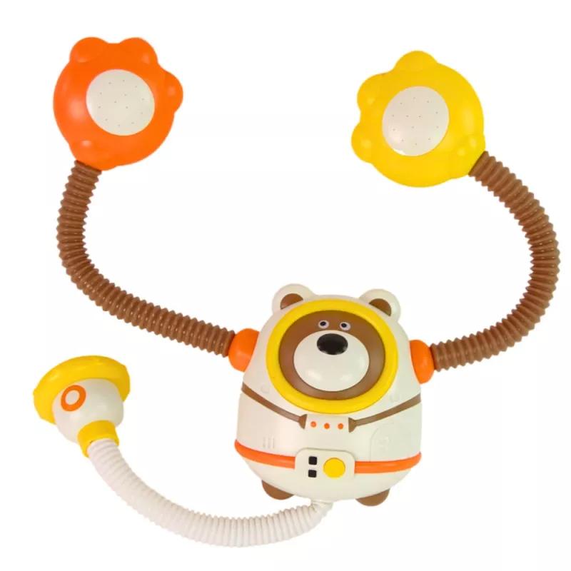 LEAN TOYS Waterbadspeelgoed teddybeer astronaut douche met watercirculatie zuignappen