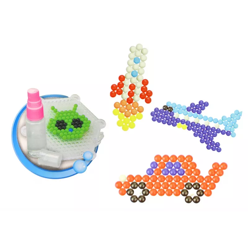 LEAN TOYS Waterparels Set DIY Magische Kralen 8 Kleuren Vervoermiddelen