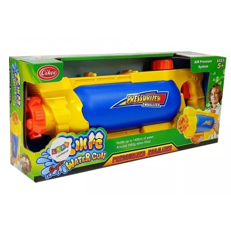 LEAN TOYS waterpistool 1450 ml geel-blauw