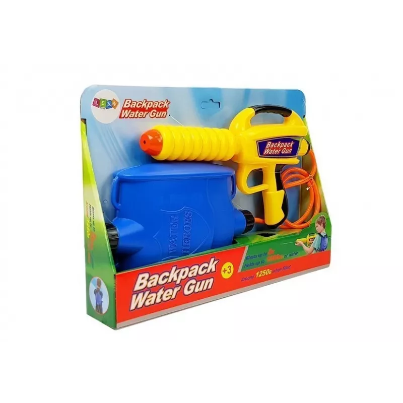 LEAN TOYS waterpistool met 1080 ml tank geel-blauw