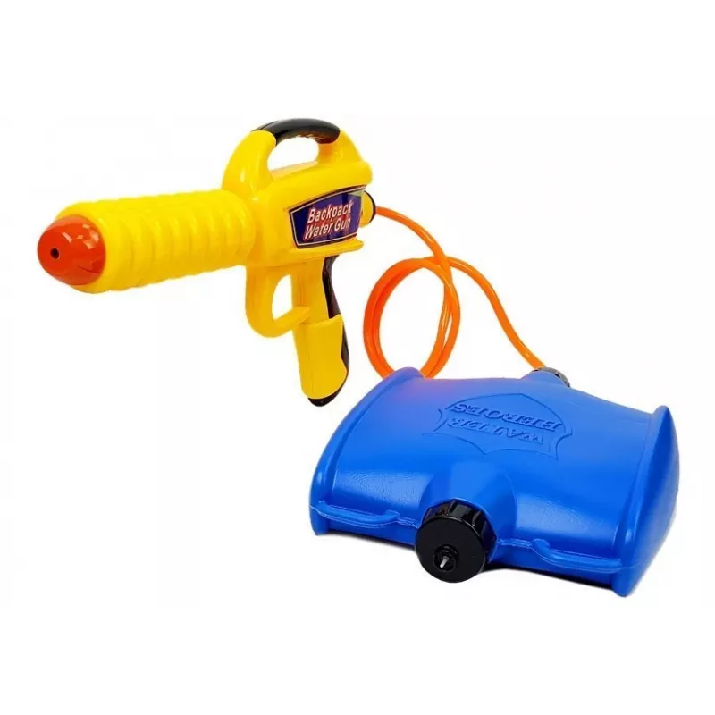 LEAN TOYS waterpistool met 1080 ml tank geel-blauw