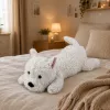 LEAN TOYS West Highland White Terrier pluchen hond knuffeldier, wit, 40 cm