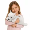 LEAN TOYS West Highland White Terrier pluchen hond knuffeldier, wit, 40 cm