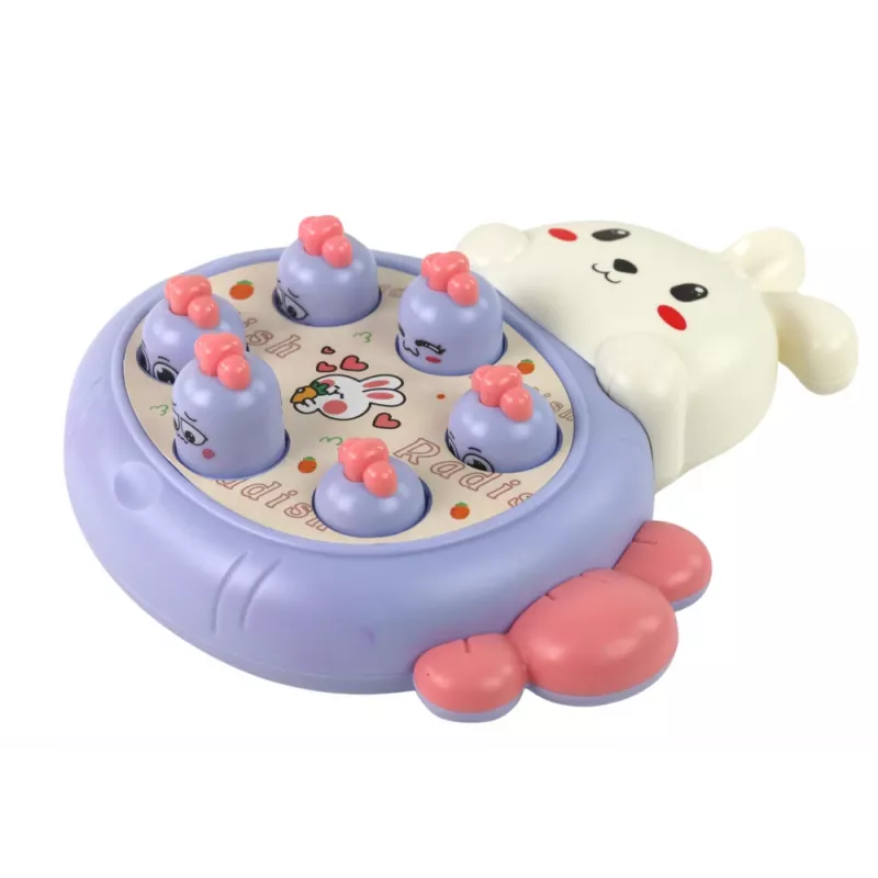 LEAN TOYS Whac-A-Mole paars arcadespel wortel-slaande konijn