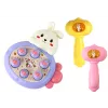 LEAN TOYS Whac-A-Mole paars arcadespel wortel-slaande konijn