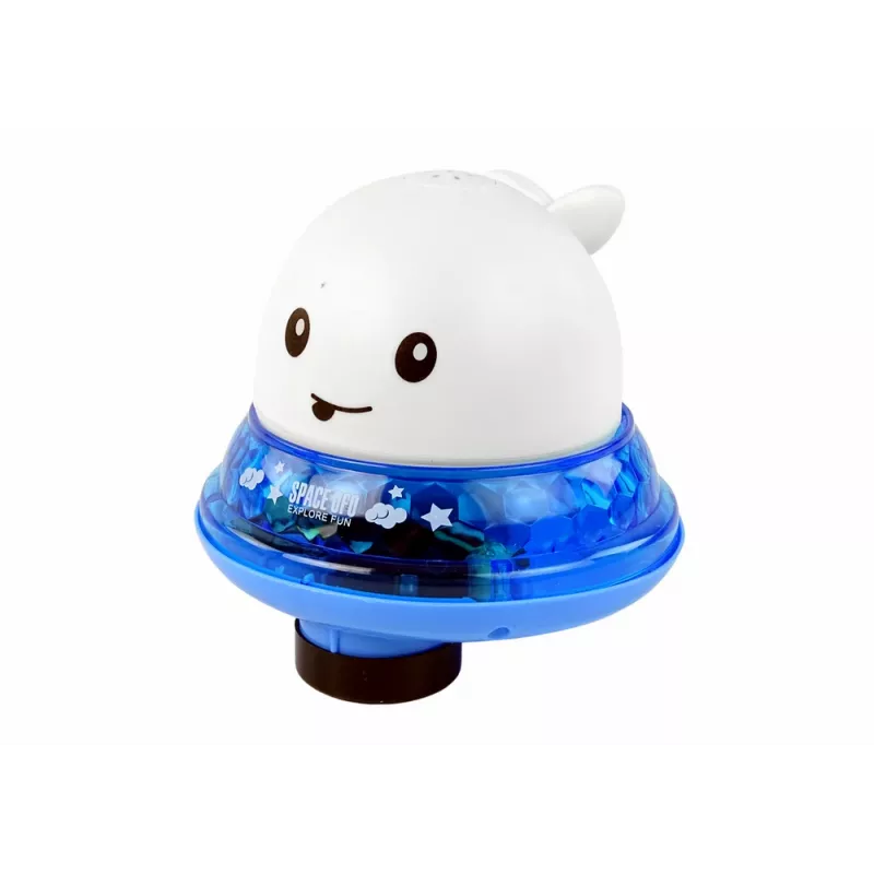 LEAN TOYS Walvis waterstraal met standaard wit badspeelgoed