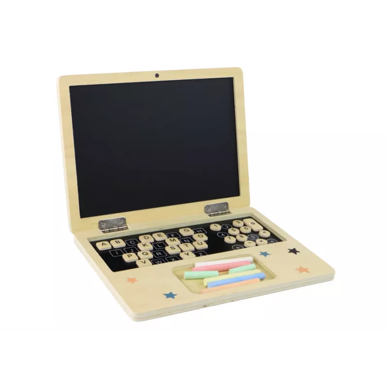 LEAN TOYS houten bord-laptop krijt