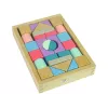 LEAN TOYS Houten blokken pastelkleuren 28 delen kasteel