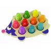 LEAN TOYS Educatieve Houten Egel met 10 Kleurrijke Stiften
