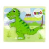 LEAN TOYS Houten Isanosaurus groene dinosaurus puzzel