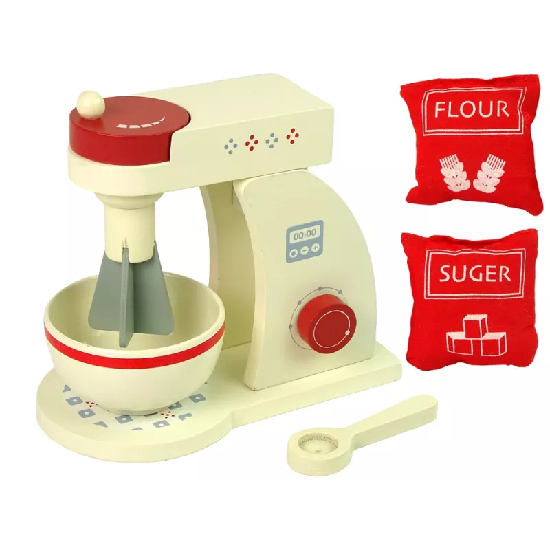 LEAN TOYS Houten keukenrobot mixer accessoires voor kinderen