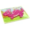 LEAN TOYS Houten puzzel dinosaurus corythosaurus roze spinosaurus paars