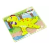 LEAN TOYS Houten puzzel dinosaurus stegosaurus geel