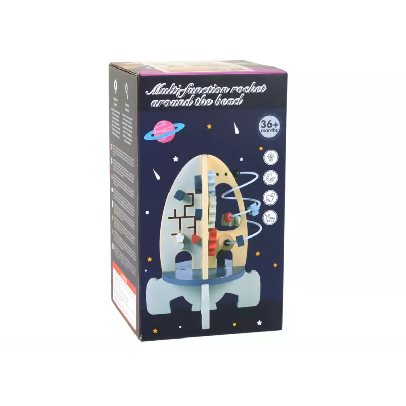 LEAN TOYS houten hamer leerparels tandwielen