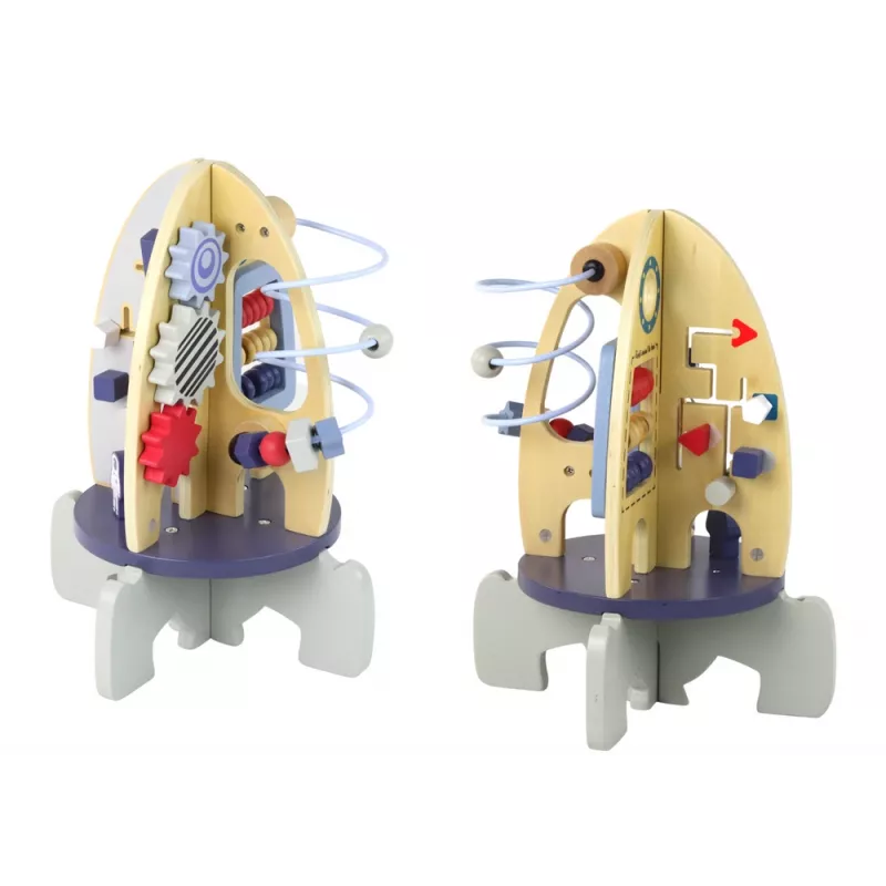 LEAN TOYS houten hamer leerparels tandwielen