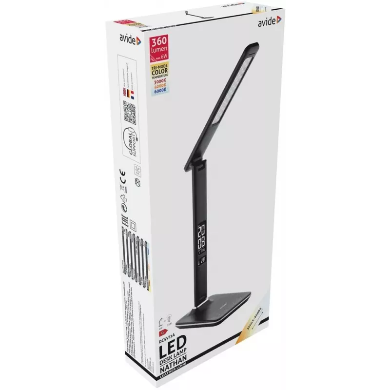 Avide LED-bureaulamp kantoor kalender zwart 6W 350lm