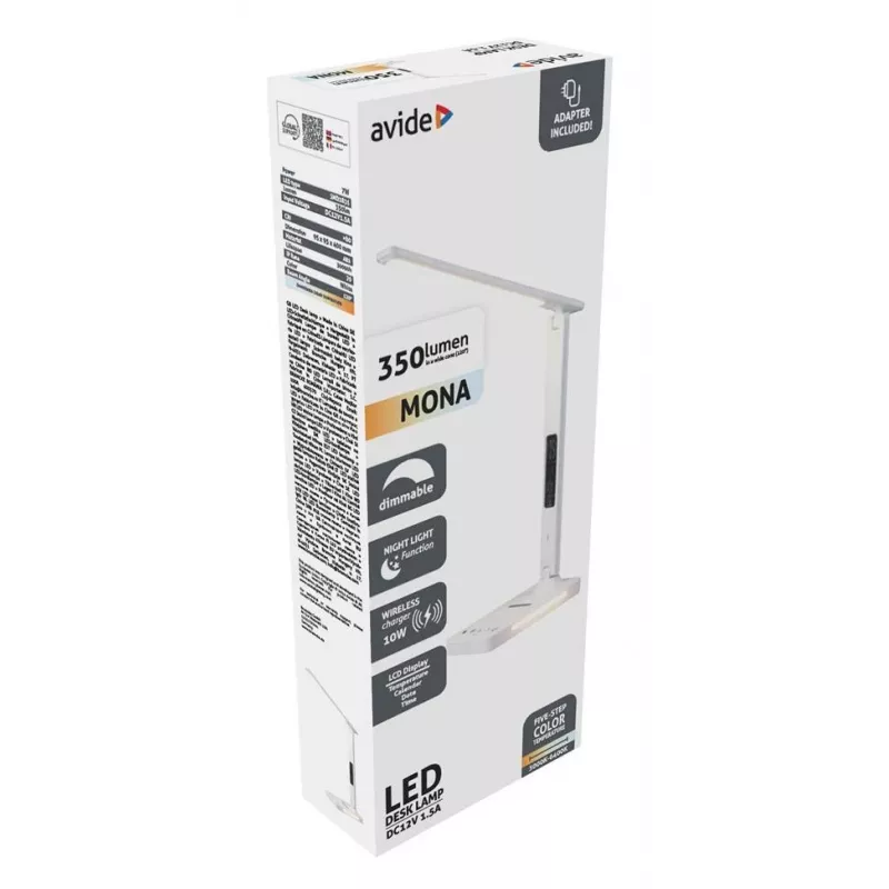 Avide LED-bureaulamp met telefoonlader 7W 350lm
