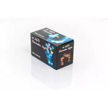LED-lichtsnoer met belletjes, 20 warmwitte LED's, 2,5 m, op batterijen, goud