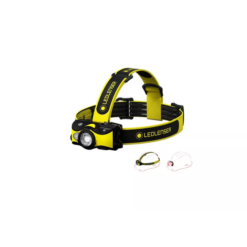 Ledlenser iH9R oplaadbare LED-hoofdlamp, zwart/geel, 600 lm, IP54