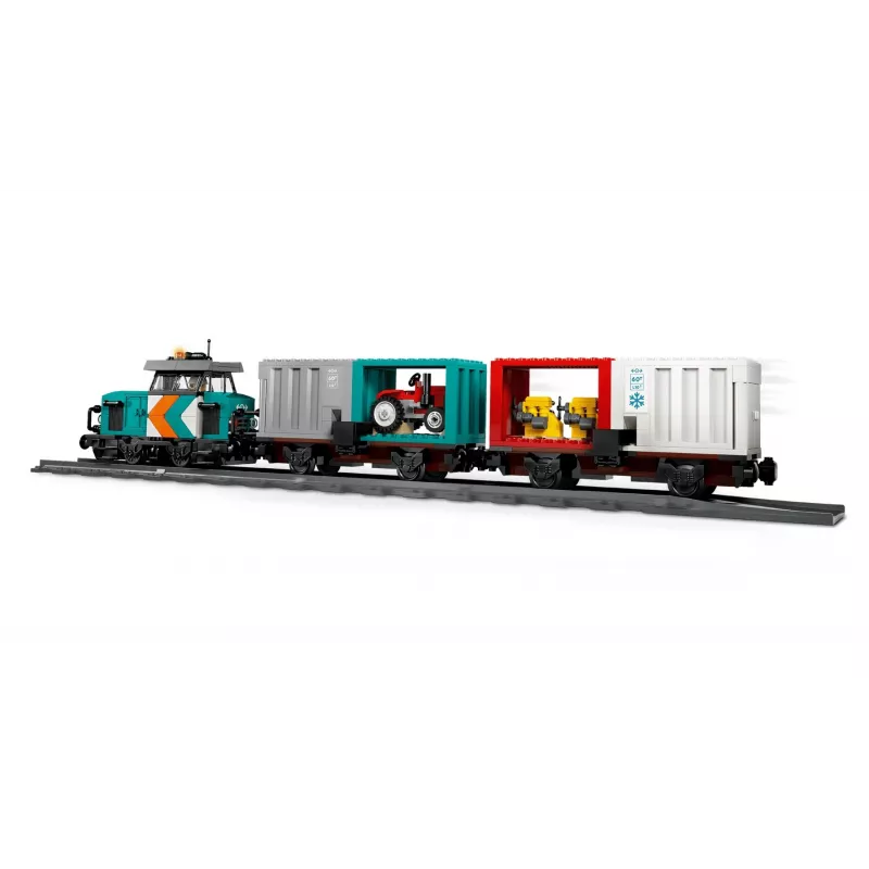 LEGO City 60509 haven-vrachttrein met kraan en vrachtwagen