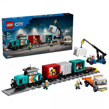 LEGO City 60509 haven-vrachttrein met kraan en vrachtwagen