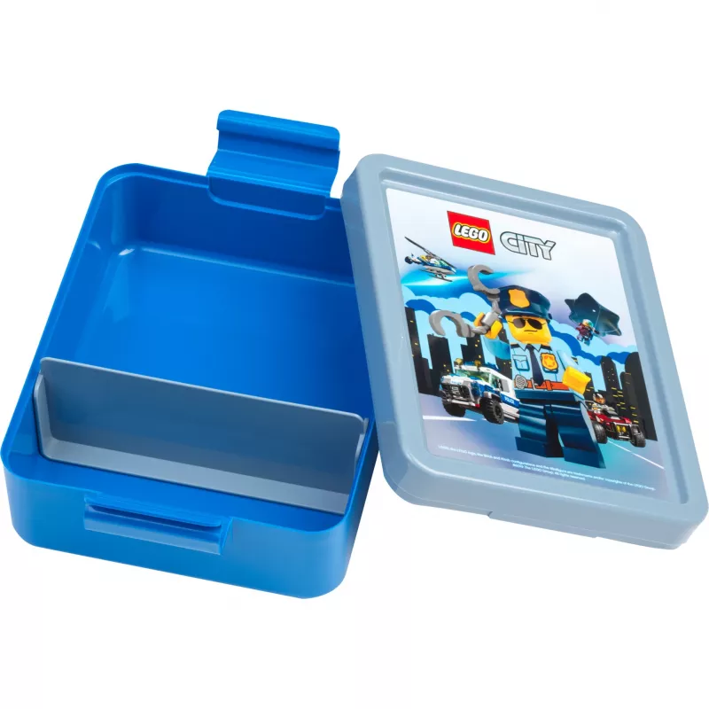LEGO CITY Broodtrommel Blauw polypropyleen met emoticon-afbeeldingen 40521735