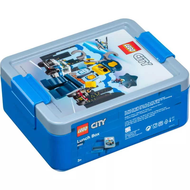 LEGO CITY Broodtrommel Blauw polypropyleen met emoticon-afbeeldingen 40521735
