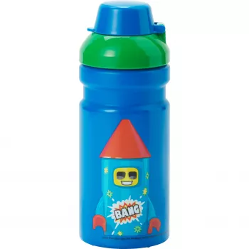LEGO drinkfles FIREWORK GUY, 390 ml, blauw, siliconen tuit met halftransparant deksel, PP/siliconen, 1 stuk (40560800)