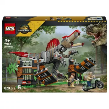 LEGO Jurassic World 77982 Spinosaurus Dinosaur Escape bouwset met Owen Grady & Claire Dearing minifiguren (248 onderdelen)