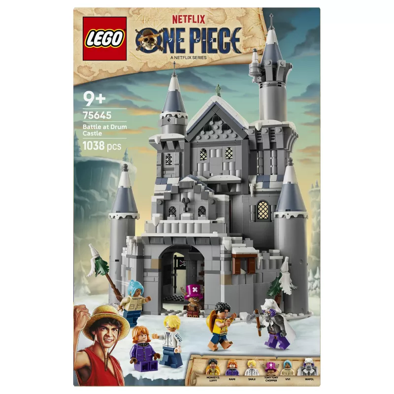LEGO One Piece 75645 Strijd bij Drum Castle bouwset (1038 stukjes, 6 minifiguren, 9+)