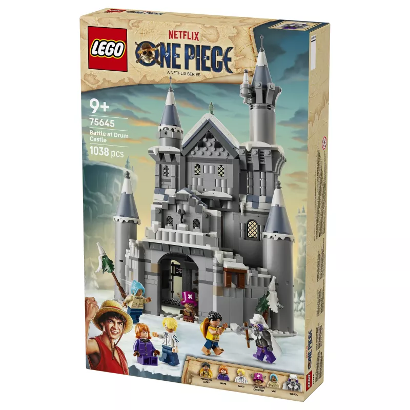 LEGO One Piece 75645 Strijd bij Drum Castle bouwset (1038 stukjes, 6 minifiguren, 9+)
