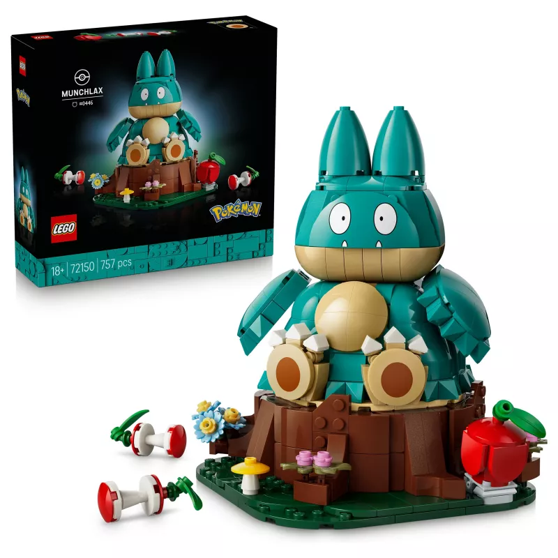 LEGO Pokémon 72150 Munchlax bouwbare displayfiguur voor volwassenen (757 stukjes)